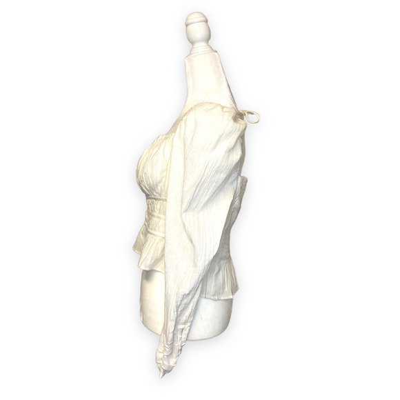 Free People White Chloe Top Puff Long Sleeve Blouse - Picture 9 of 16